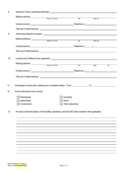 DEP Form 62-701.900(37) Application to Construct, Operate, Modify or Close a Coal Combustion Residual (Ccr) Unit or Units - Florida, Page 2