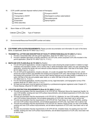 DEP Form 62-701.900(37) Application to Construct, Operate, Modify or Close a Coal Combustion Residual (Ccr) Unit or Units - Florida, Page 4