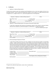 DEP Form 62-620.910(12) Notification of Completion of Construction for Wastewater Facilities or Activities - Florida, Page 2