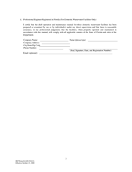 DEP Form 62-620.910(12) Notification of Completion of Construction for Wastewater Facilities or Activities - Florida, Page 3