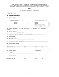 DEP Form 62-737.900(2) Application for a Mercury-Containing Lamp or Device Mercury Recovery or Mercury Reclamation Facility Permit - Florida, Page 12