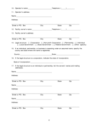 DEP Form 62-737.900(2) Application for a Mercury-Containing Lamp or Device Mercury Recovery or Mercury Reclamation Facility Permit - Florida, Page 13