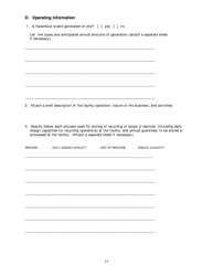 DEP Form 62-737.900(2) Application for a Mercury-Containing Lamp or Device Mercury Recovery or Mercury Reclamation Facility Permit - Florida, Page 16
