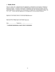 DEP Form 62-737.900(2) Application for a Mercury-Containing Lamp or Device Mercury Recovery or Mercury Reclamation Facility Permit - Florida, Page 21