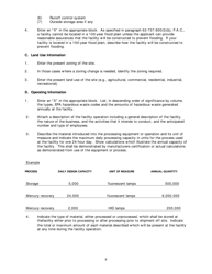 DEP Form 62-737.900(2) Application for a Mercury-Containing Lamp or Device Mercury Recovery or Mercury Reclamation Facility Permit - Florida, Page 9