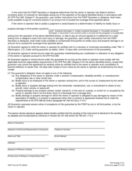 DEP Form 62-761.900(3) Part M Storage Tank Local Government Guarantee Without Standby Trust Made by a State - Florida, Page 2