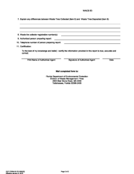 DEP Form 62-701.900(22) Waste Tire Collector Annual Report - Florida, Page 2