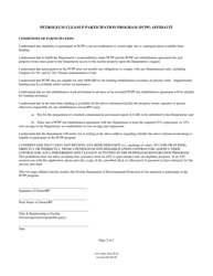 Petroleum Cleanup Participation Program (Pcpp) Affidavit - Florida, Page 2