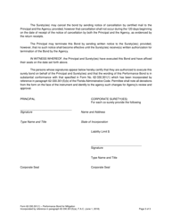 Form 62-330.301(1) Performance Bond to Demonstrate Financial Assurance for Mitigation - Florida, Page 3