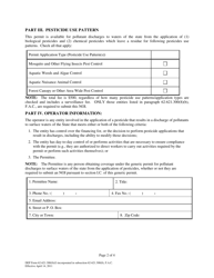 DEP Form 62-621.300(8)(F) Notice of Intent (Noi) to Comply With the Terms of the Generic Permit for Pollutant Discharges to Surface Waters of the State From the Application of Pesticides - Florida, Page 2
