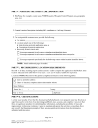 DEP Form 62-621.300(8)(F) Notice of Intent (Noi) to Comply With the Terms of the Generic Permit for Pollutant Discharges to Surface Waters of the State From the Application of Pesticides - Florida, Page 3
