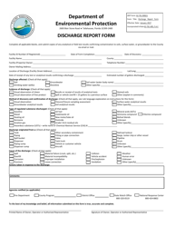 Document preview: DEP Form 62-761.900(1) Discharge Report Form - Florida