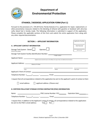 Document preview: Part 1 Ethanol/Biodiesel Application Form - Florida