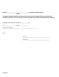 Application for Governmental Maintenance - Arkansas, Page 2