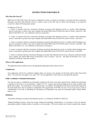 DEP Form 62-620.910(8) (2F) Application for Permit for Stormwater Discharge Associated With Industrial Activity - Florida, Page 2