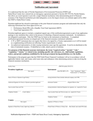 Document preview: Solid Waste Santa Rosa Notification Form - Florida