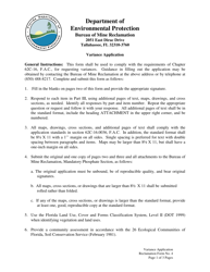 Reclamation Form 4 &quot;Variance Application&quot; - Florida