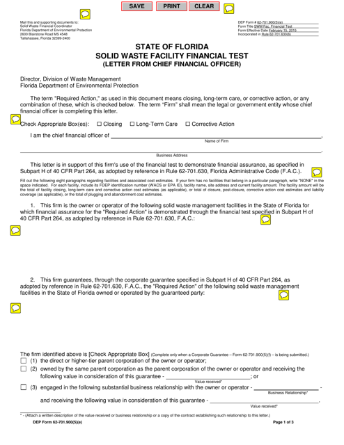 DEP Form 62-701.900(5)(E)  Printable Pdf