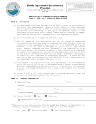 Document preview: DEP Form 62-528.900(1) Application to Construct/Operate/Abandon Class I, Iii, or V Injection Well Systems - Florida