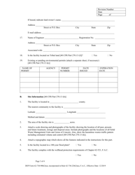 DEP Form 62-730.900(2)(A) Application for a Hazardous Waste Permit - Florida, Page 3