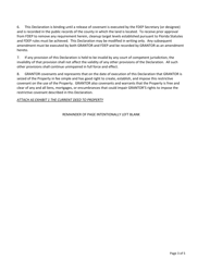 Declaration of Interim Restrictive Covenant - Florida, Page 3
