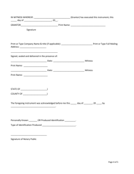 Declaration of Interim Restrictive Covenant - Florida, Page 4