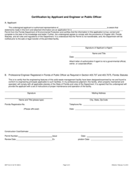 DEP Form 62-709.901(1) &quot;Application for a Permit to Construct/Operate a Solid Waste Management Facility for the Production of Compost&quot; - Florida, Page 5