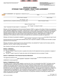 Document preview: DEP Form 62-761.900(3) Part H Storage Tank Standby Trust Fund Agreement - Florida