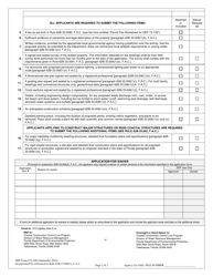 DEP Form 73-100 Application for a Permit for Construction Seaward of the Cccl or 50-foot Setback - Florida, Page 2
