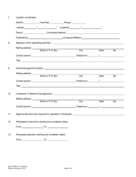 DEP Form 62-701.900(32) Application for a Permit to Construct and Operate a Research, Development and Demonstration Facility - Florida, Page 2