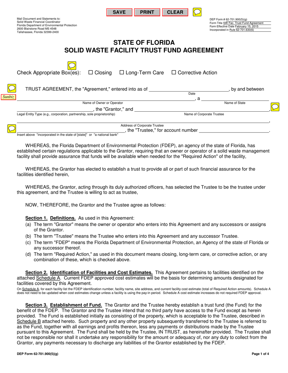 DEP Form 62-701.900(5)(G) - Fill Out, Sign Online and Download Fillable ...