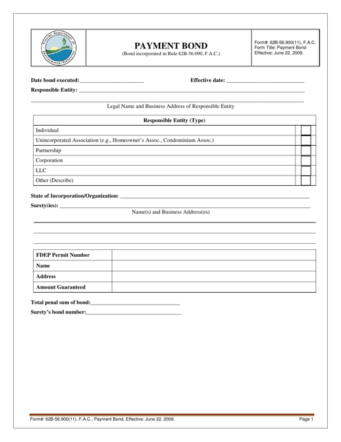 Form 62B-56.900(11)  Printable Pdf
