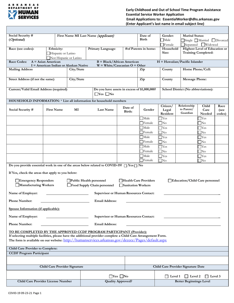 Essential Service Worker Application Checklist - Arkansas, Page 2