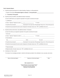 DEP Form 62-701.900(19) Waste Tire General Permit Application - Florida, Page 2