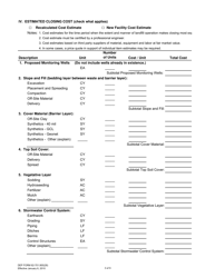 DEP Form 62-701.900(28) Closure Cost Estimating Form for Solid Waste Facilities - Florida, Page 3