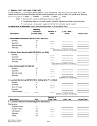 DEP Form 62-701.900(28) Closure Cost Estimating Form for Solid Waste Facilities - Florida, Page 6
