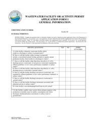 Form 1 (DEP Form 62-620.910(1)) Wastewater Facility or Activity Permit Application - Florida, Page 14