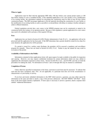 Form 1 (DEP Form 62-620.910(1)) Wastewater Facility or Activity Permit Application - Florida, Page 6