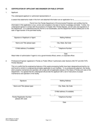 DEP Form 62-701.900(4) Application to Construct, Operate, or Modify a Waste Processing Facility - Florida, Page 4