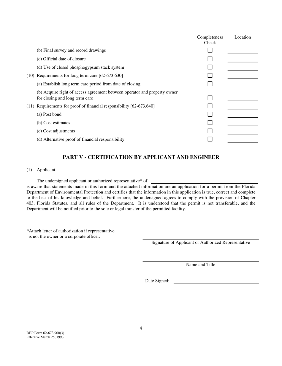 Dep Form 62-673.900(3) - Fill Out, Sign Online And Download Fillable 