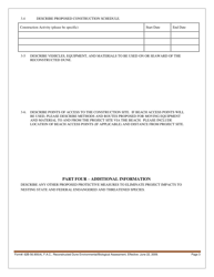 Form 62B-56.900(4) Reconstructed Dune Environmental/Biological Assessment - Florida, Page 3