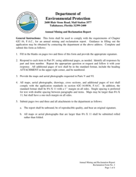 Reclamation Form 2 &quot;Annual Mining and Reclamation Report&quot; - Florida
