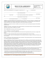 Document preview: Form 62B-56.900(10) Trust Fund Agreement - Florida