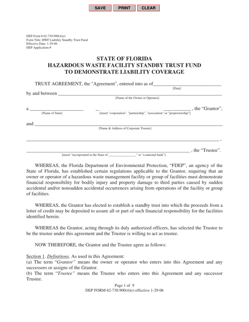 DEP Form 62-730.900(4)(R) Printable Pdf