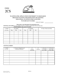 DEP Form 62-620.910(5) (2CS) Wastewater Application for Permit to Discharge Process Wastewater From New or Existing Industrial Wastewater Facilities to Surface Waters - Florida, Page 16