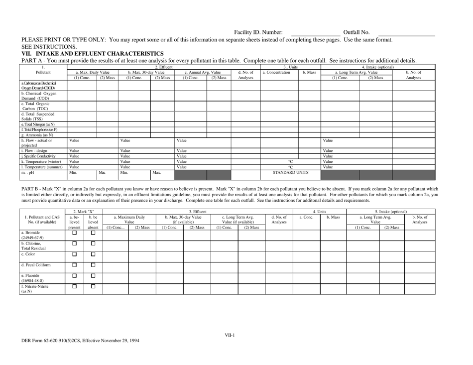 DEP Form 62-620.910(5) (2CS) Wastewater Application for Permit to Discharge Process Wastewater From New or Existing Industrial Wastewater Facilities to Surface Waters - Florida, Page 24