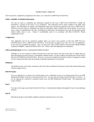 DEP Form 62-620.910(5) (2CS) Wastewater Application for Permit to Discharge Process Wastewater From New or Existing Industrial Wastewater Facilities to Surface Waters - Florida, Page 2