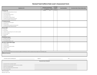 DEP Form 62-555.900(14) Revised Total Coliform Rule Level 1 Assessment Form - Florida, Page 2