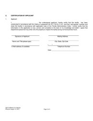 DEP Form 62-701.900(34) Notification of Intent to Use a General Permit for an Indoor Waste Processing Facility - Florida, Page 3