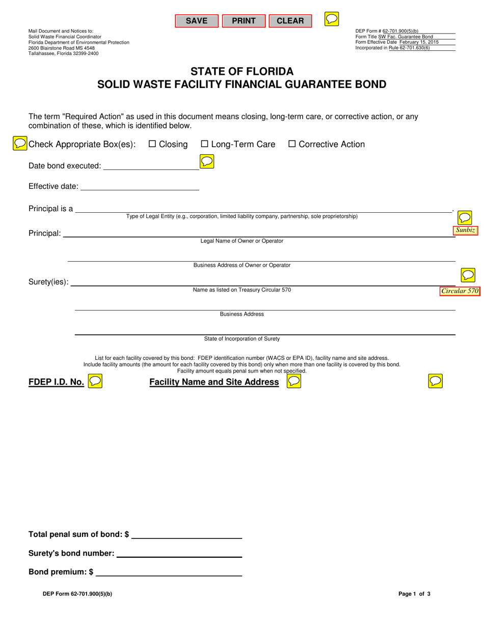 DEP Form 62-701.900(5)(B) - Fill Out, Sign Online and Download Fillable ...